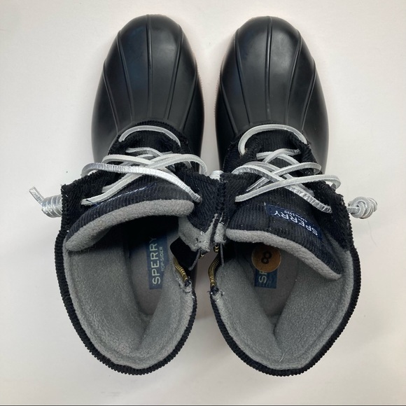 Sperry Black Corduroy with Pink Sole Duck Boot - Picture 8 of 8